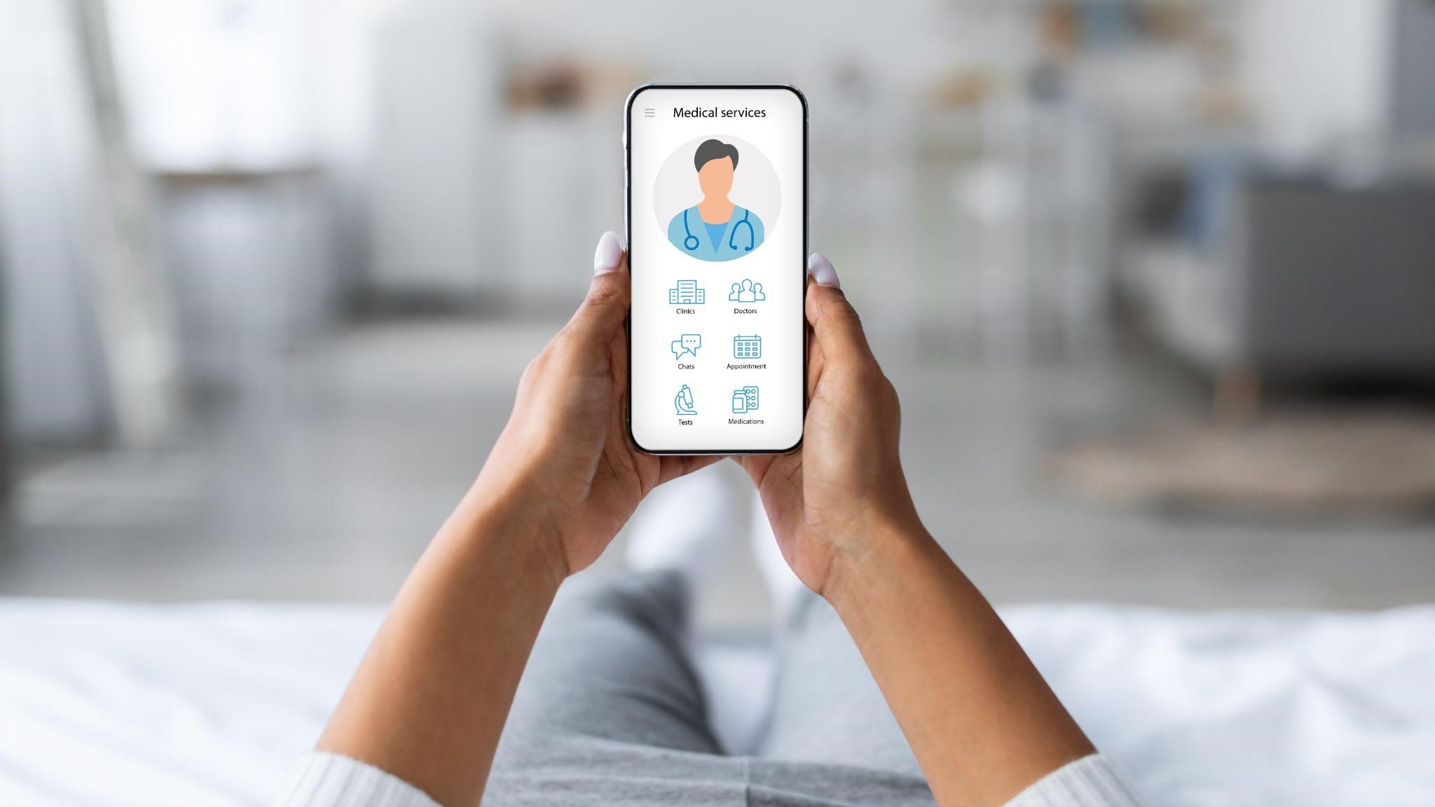 health app on a mobile phone