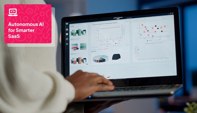 a laptop screen showing a dashboard