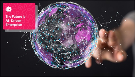 visual presentation of the globe with interconnected lines