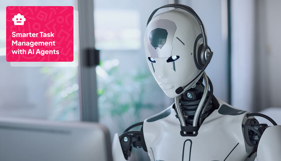 a robot looking at a computer screen