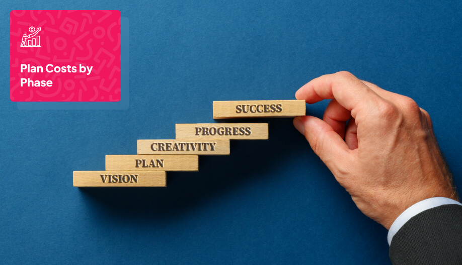 wooden blocks that represents a step by step process to success