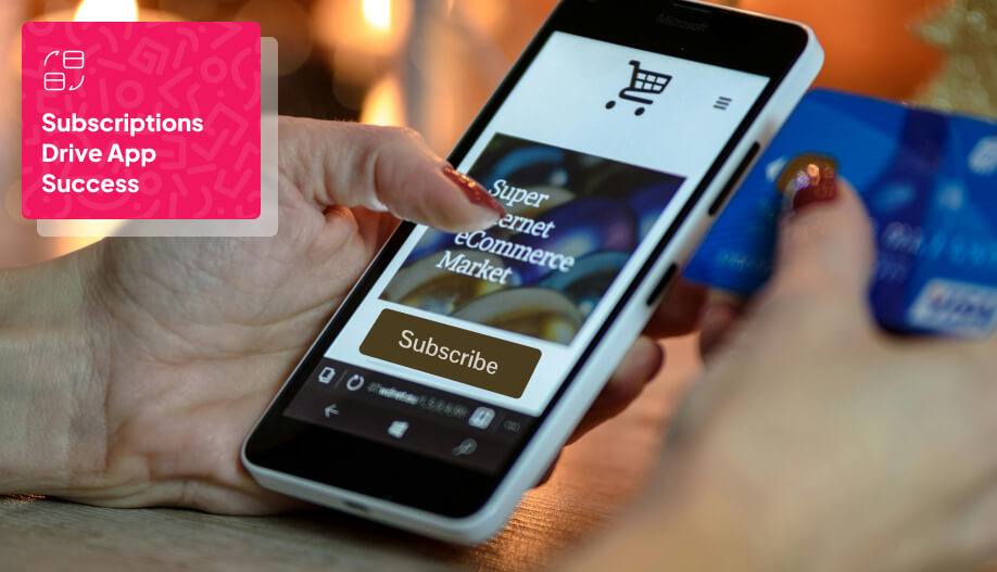 user navigating an application with the option to subscribe
