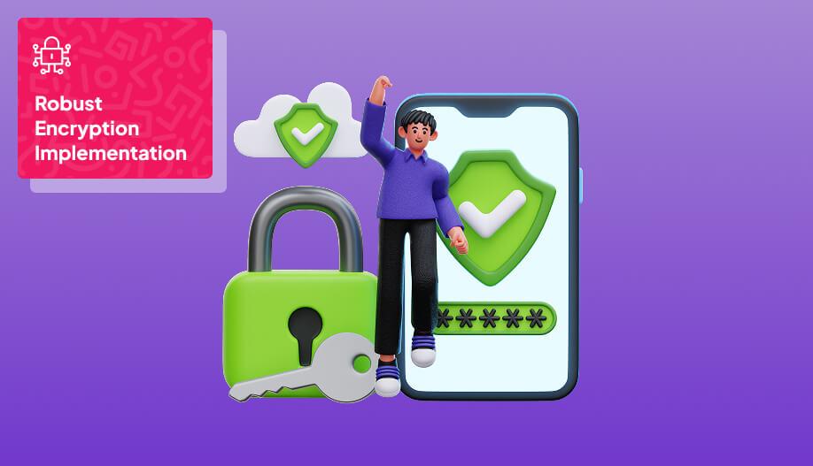 a digital illustration of lock and keys representing encryption