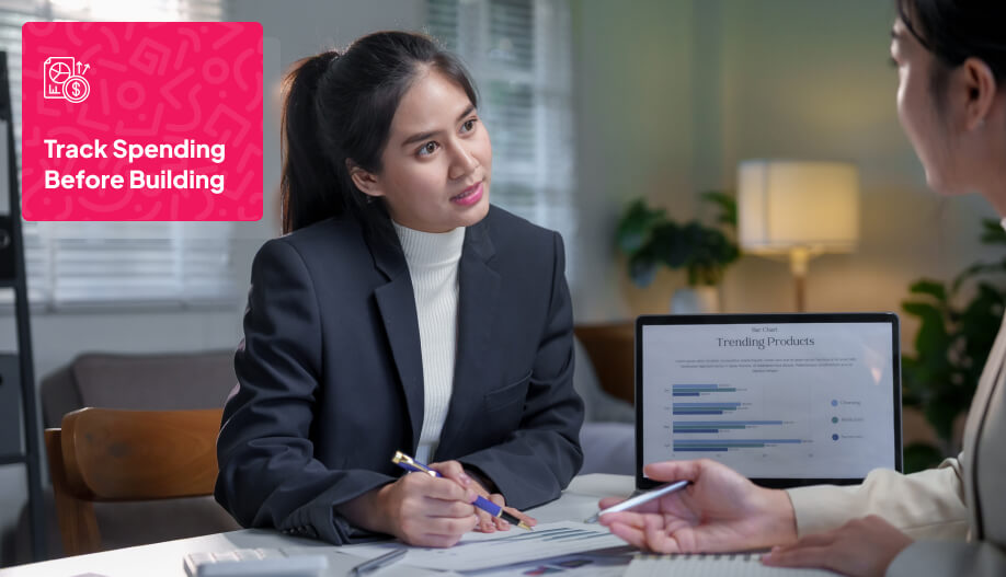 client and customer discussing and planning