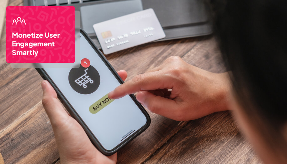 user buying something off from an app