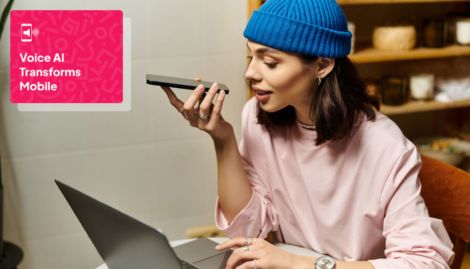 user using voice to command AI