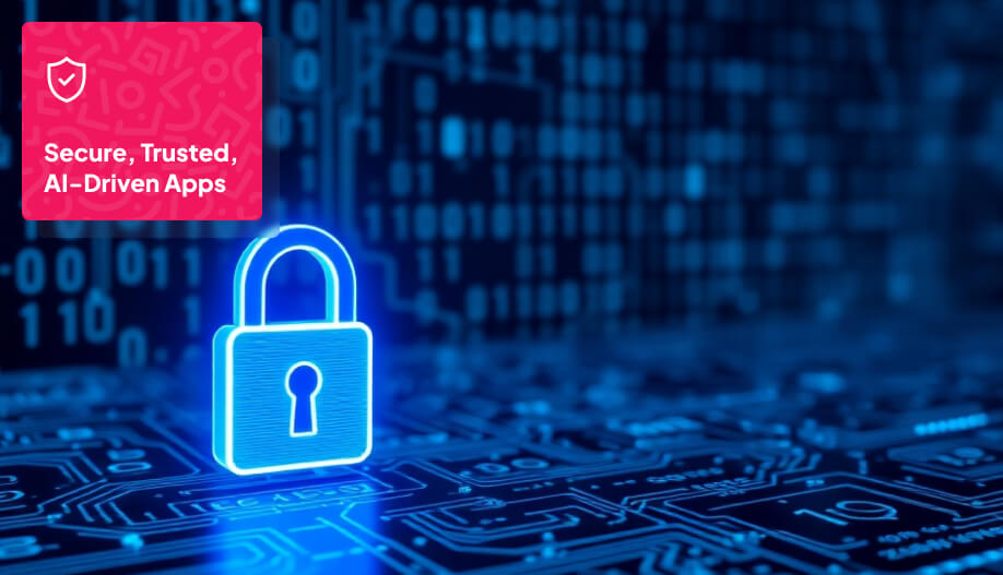 a padlock, a common symbol for security, set against a background of binary code, representing digital information