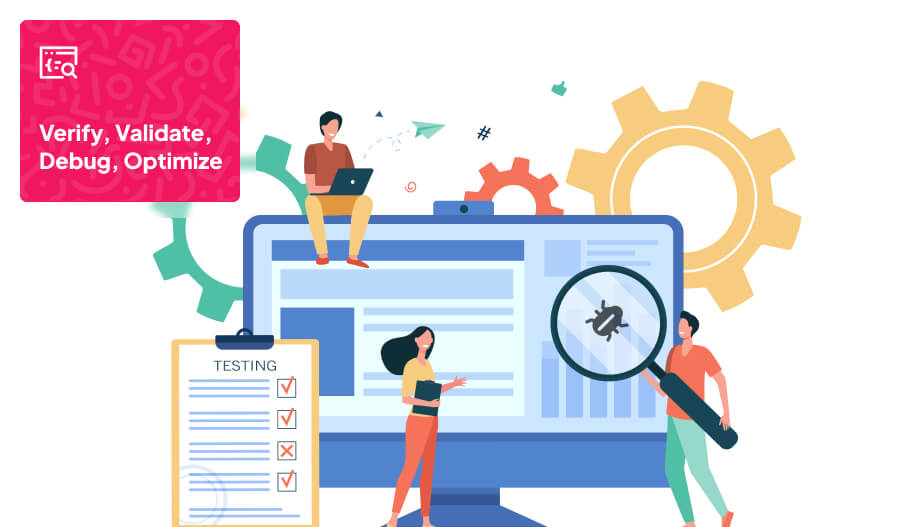 an illustration that represents testing and QA