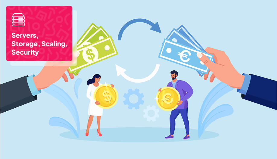 an illustration of money being used for infrastructure