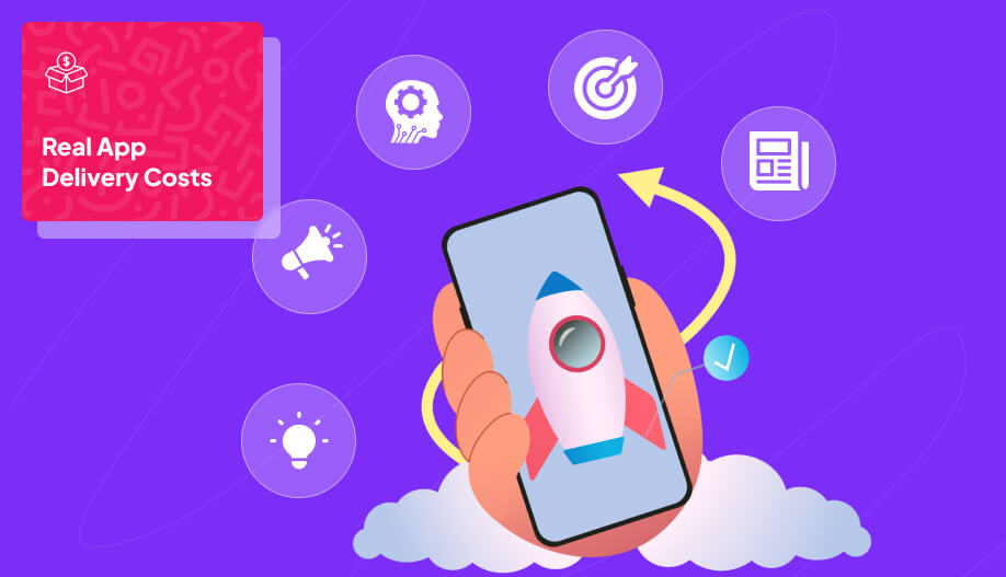 a rocket on a mobile phone screen representing app launch