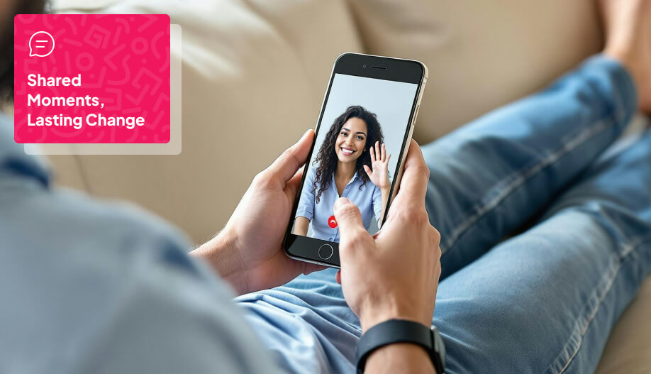 couples in a video call