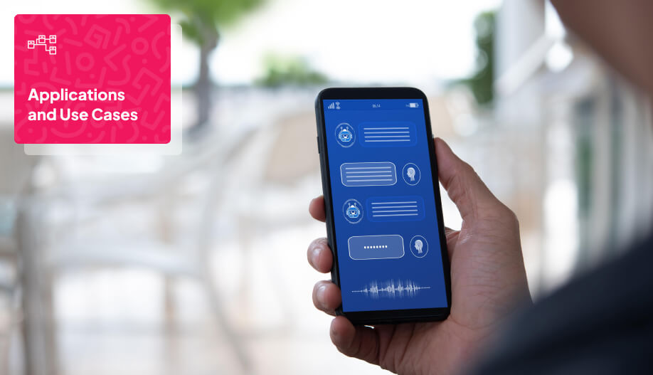 a user looking at his phone showing use of AI