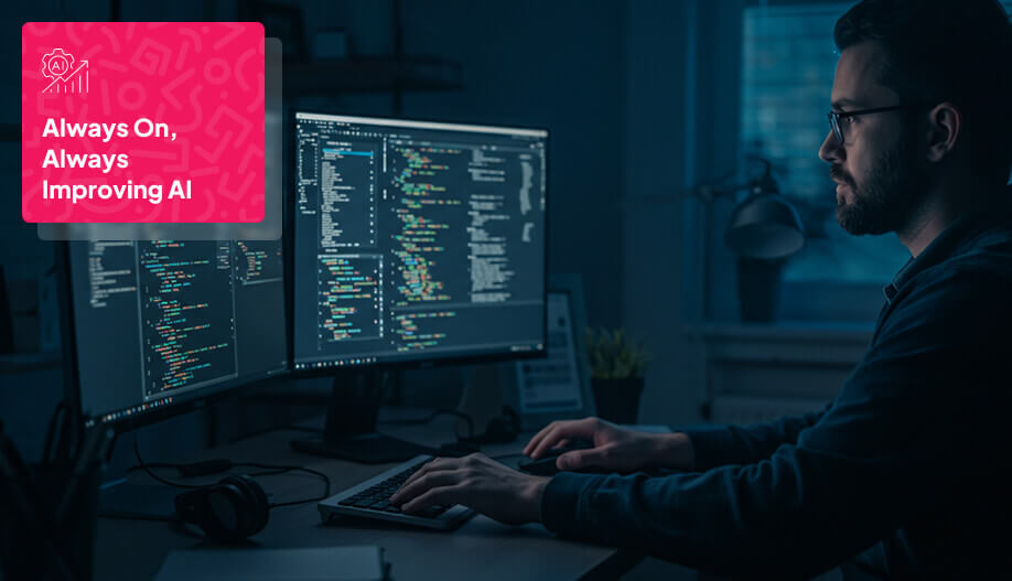 a developer coding in his computer