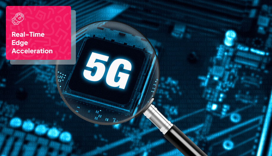 a magnifying glass showing the letter 5G