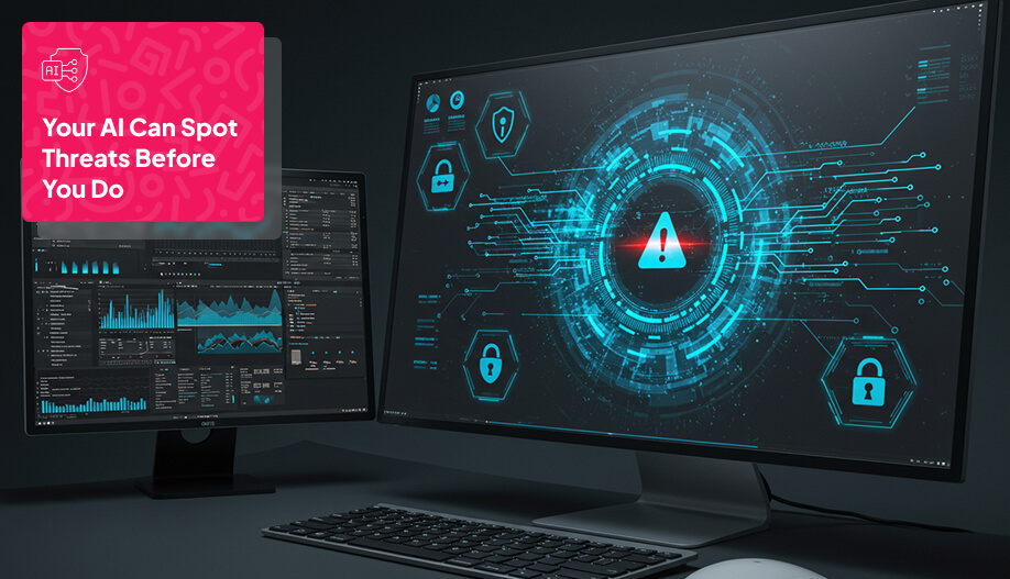a computer screens showing locks icon symbolizing security