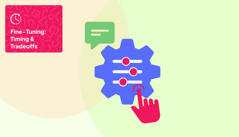 an animated illustration of gear icon with sliders being adjusted by an animated hand