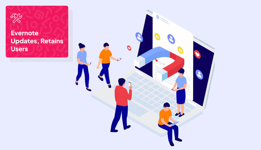 animated illustration of strategies retaining users