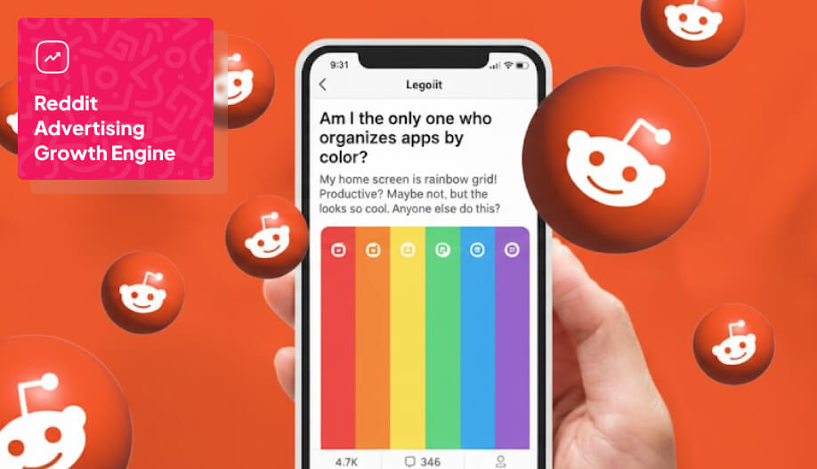a phone screen showing reddit ads