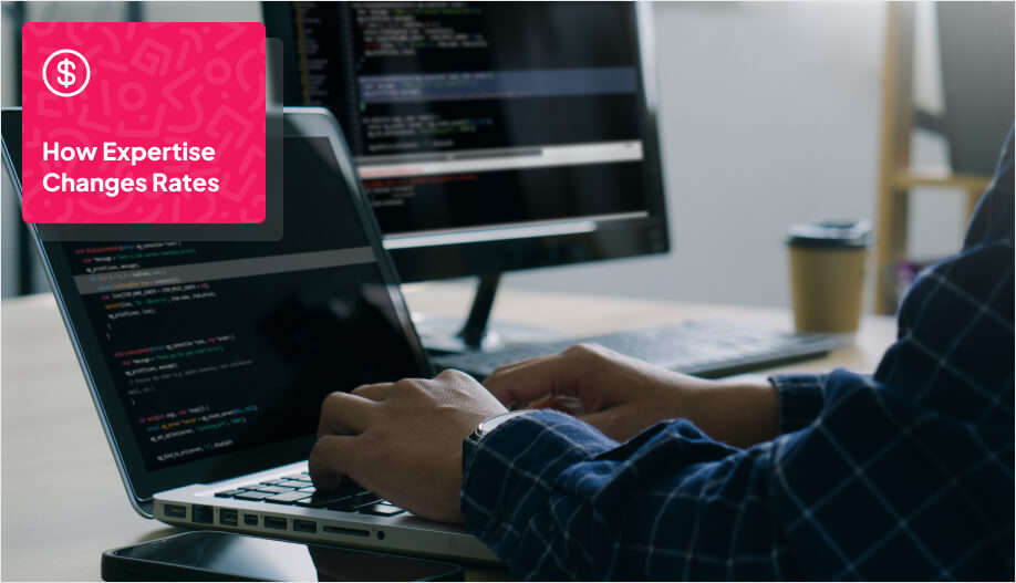an app developer coding in their computer