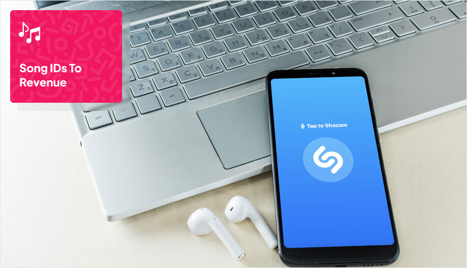 a phone screen showing the shazam app