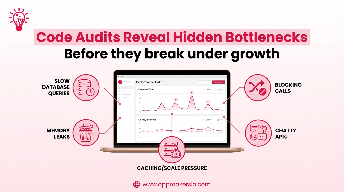 professional code audit uncovers the hidden causes of app slowness, instability, and poor scalability before they break the product under growth