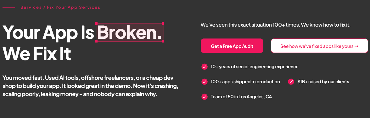 fix your app - AppMakers USA