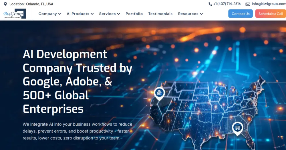 Biz4Group homepage