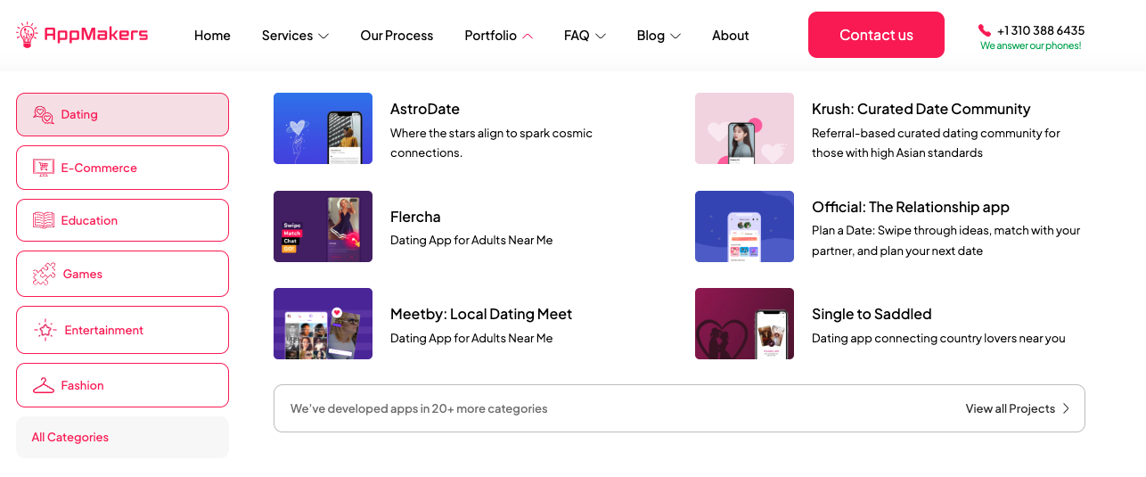 appmakers portfolio showcase